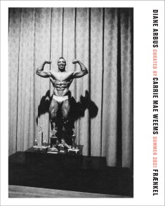 Poster of a black and white photograph of a body builder posing