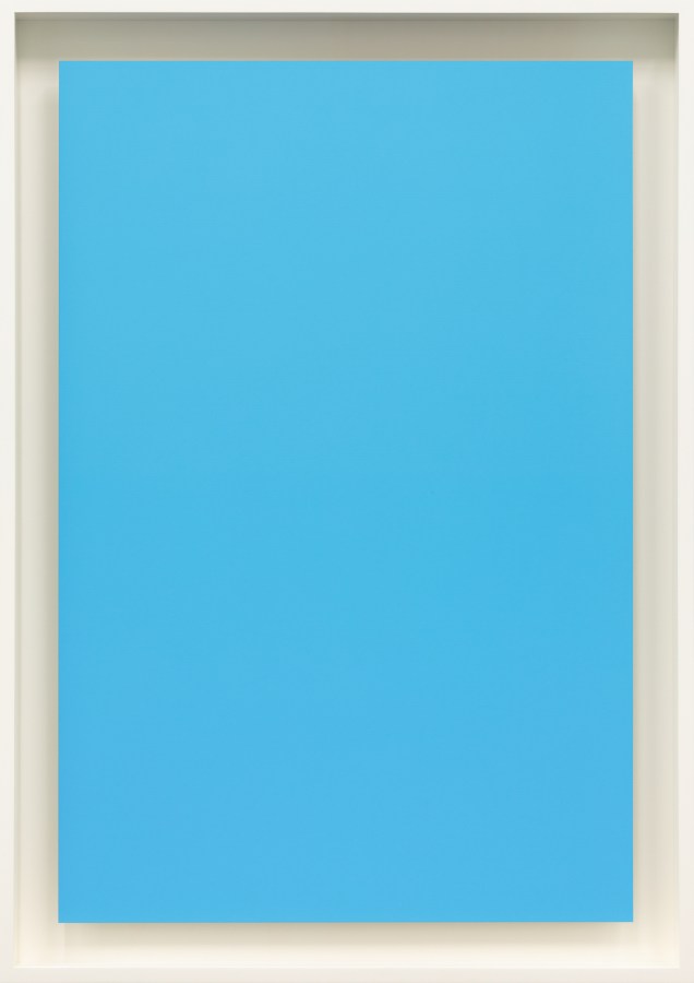 Framed print of a sky blue rectangle