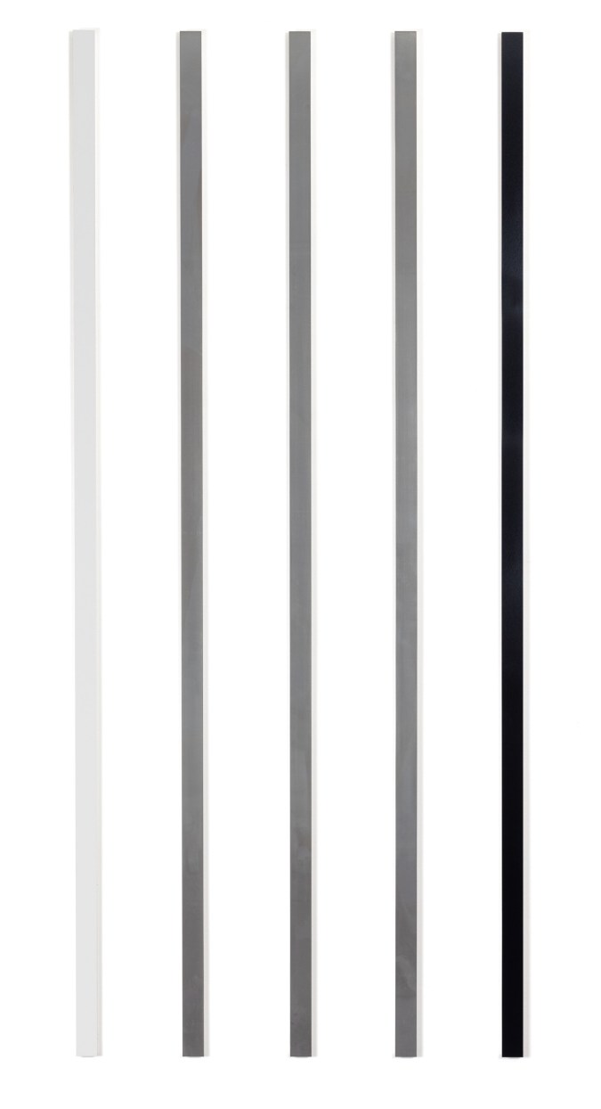 Color image of unique photograms on white wall