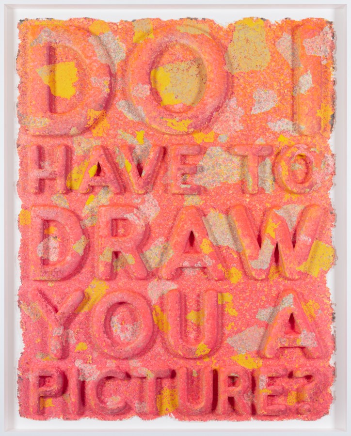 Text based sculptural work