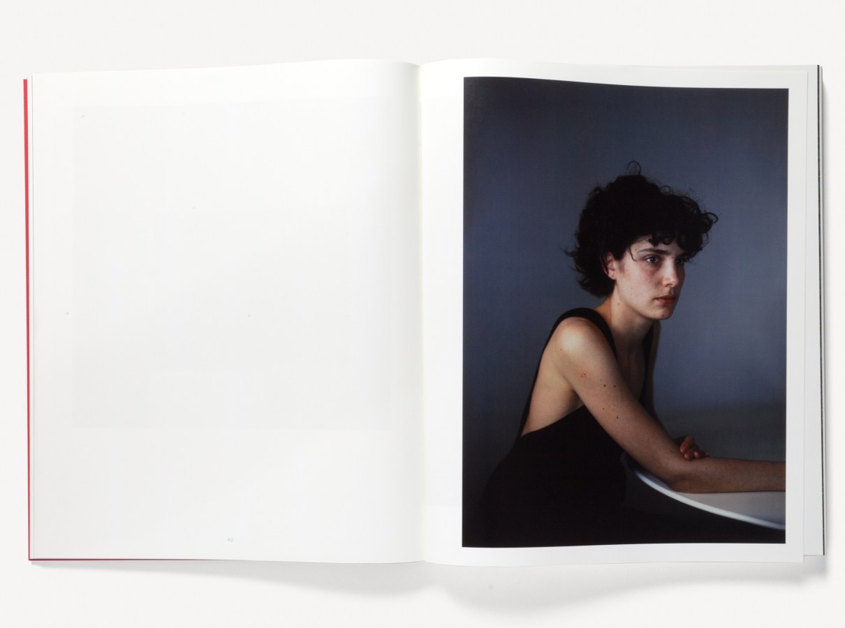 Open book of color photographs