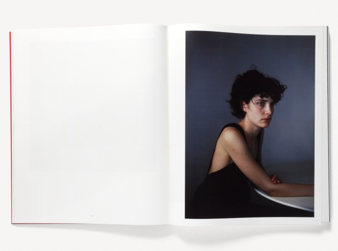 Open book of color photographs