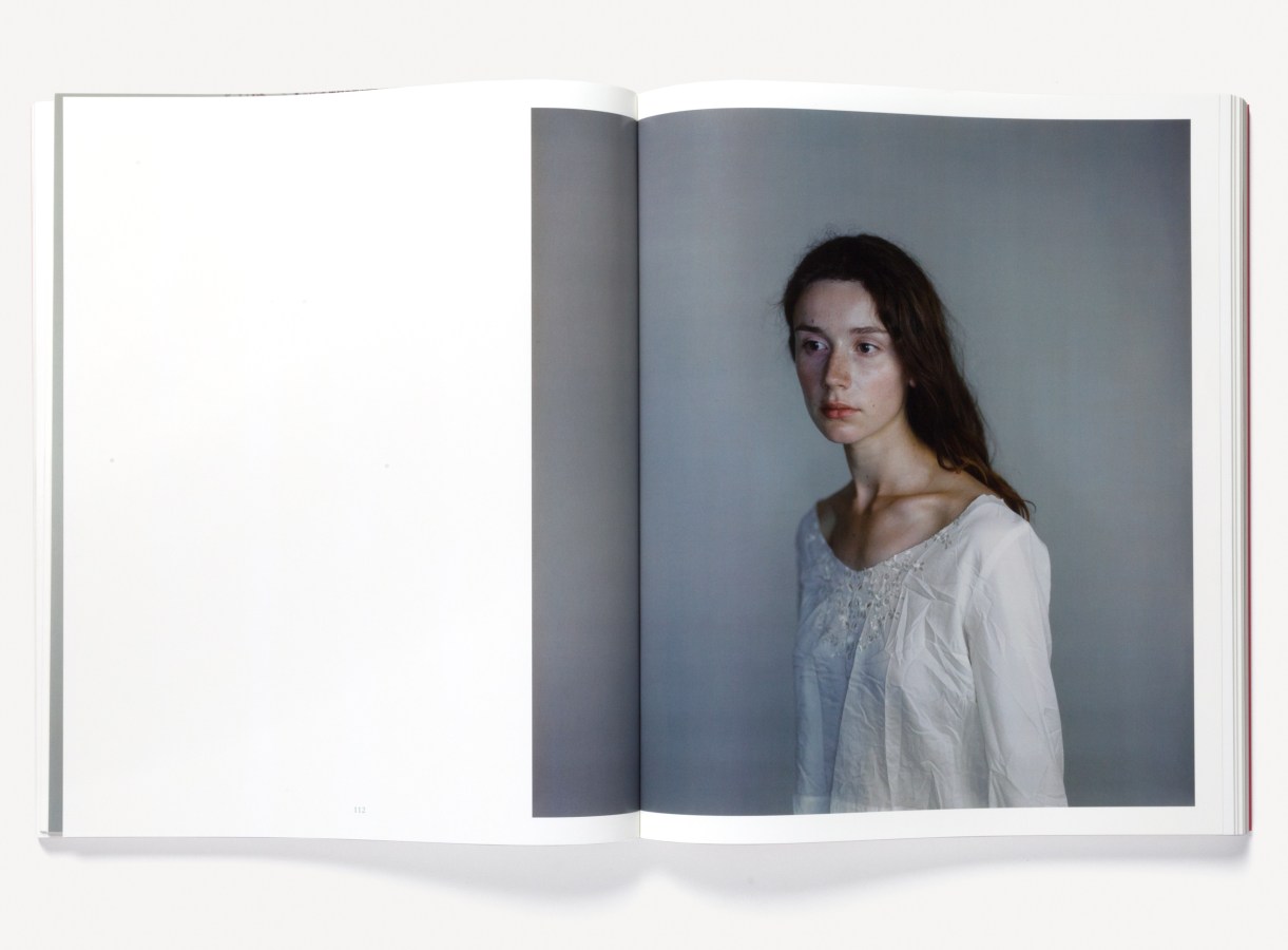 Open book of color photographs